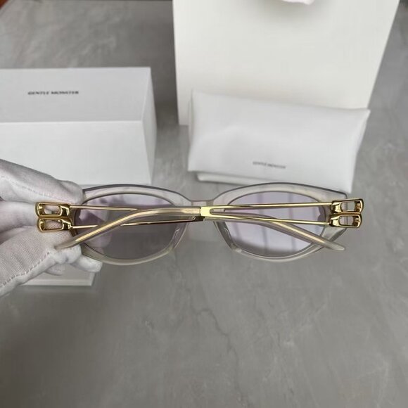 Gentle Monster Minimal Oval Shades Gold Logo Aesthetic main image 10